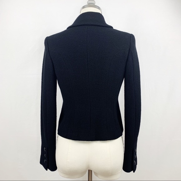 CHANEL Black Military Style Jacket Size 40 - Picture 3 of 8